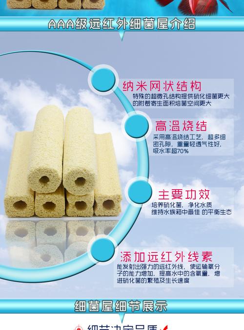 鱼乐美细菌屋 水族箱滤材 鱼缸过滤 陶瓷环滤材 远红方形细菌屋